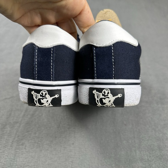 True Religion Nuno Sneakers Men's 9.5 Navy Suede Canvas Low Top - Picture 4 of 7